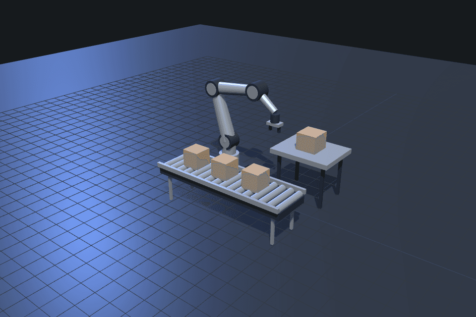 CAD concept illustration of Robot pick & place