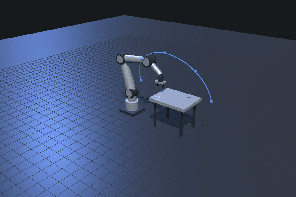CAD concept illustration of Robot motion planning